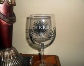Wine Glasses Fireworks Hand Painted Etched Black Set of 2