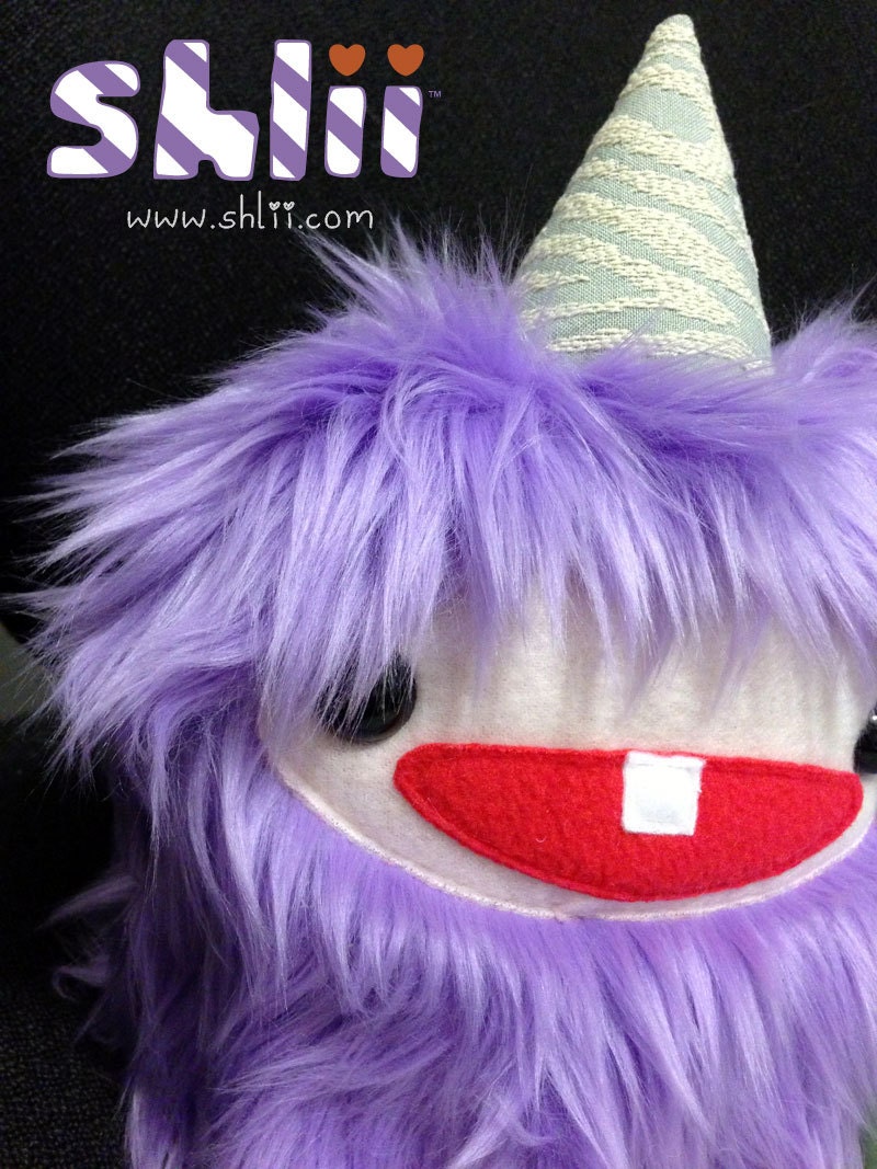 Yeti Unicorn Lavender Monster Plush