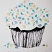 The original guest book fingerprint sprinkles cupcake, SIZE SMALL (ink pads sold separately)