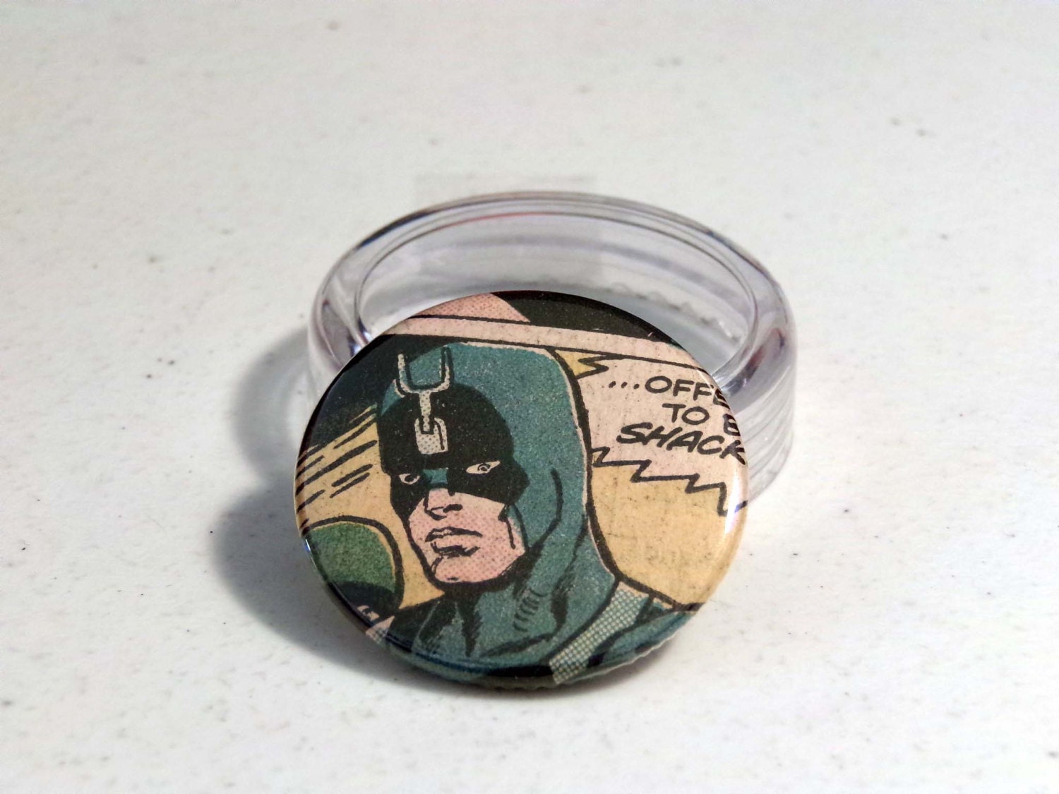 Comic Book 1.5" Button// Black Bolt
