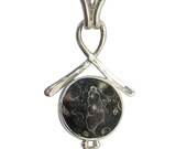 Turritella, Blue Topaz and Sterling Silver Pendant  ptrtf2117