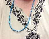 Necklace in Turquoise Blue ... about 15 inches long