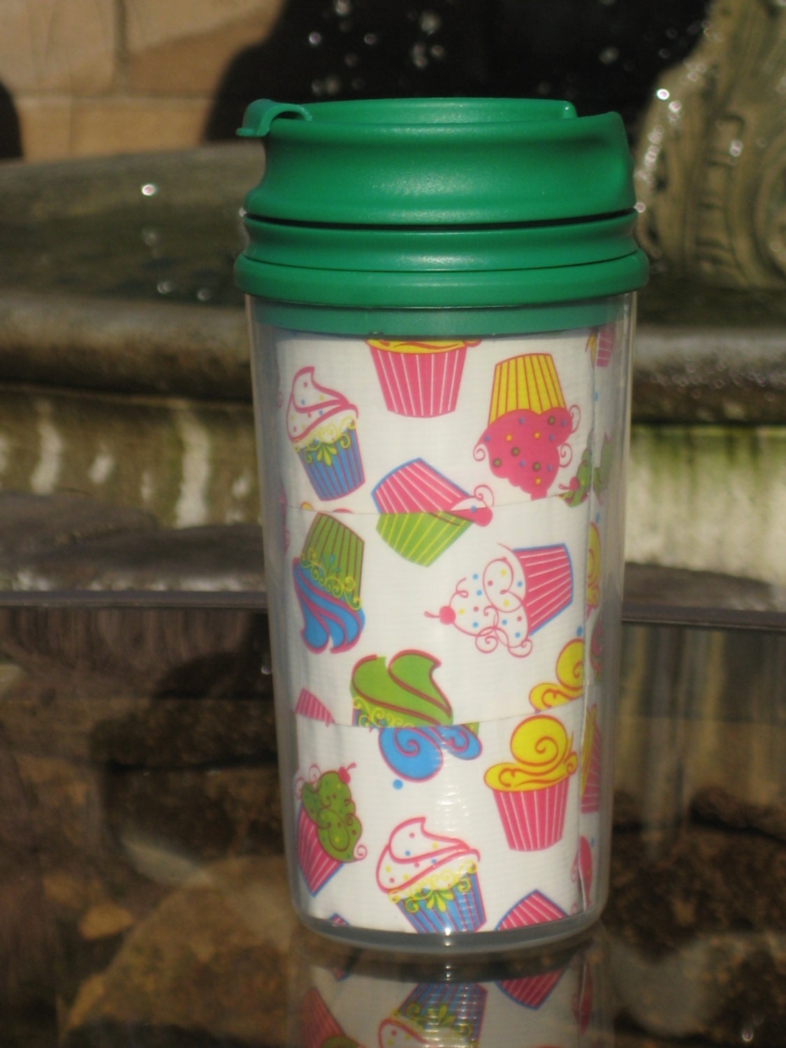 Yummy Cupcakes- Travel Mug 11 oz -- Have some cupcakes every morning  - free shipping