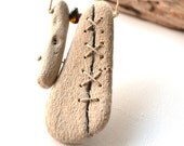 Charm/Necklace handmade from Pacific Ocean driftwood and amber