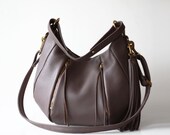 Soft Leather Purse - OPELLE Ballet Bag purse - Large Size Pebbled Leather in Lilac