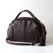 Leather Handbag - OPELLE Baby Botanist Bag - Pebbled Leather in Garnet
