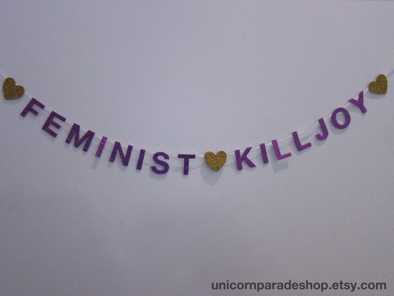 Custom Colour The Littlest Killjoy Glitter Banner, New Colours Available