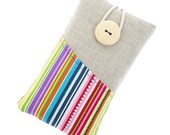 Fabric iPhone 5 case / Padded iPhone 4 sleeve / iPod case / cell phone protector