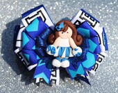 Cheer Girl Hair Bow with Polymer Bead - Matching Flip Flops or Set Sold Separately in Shop