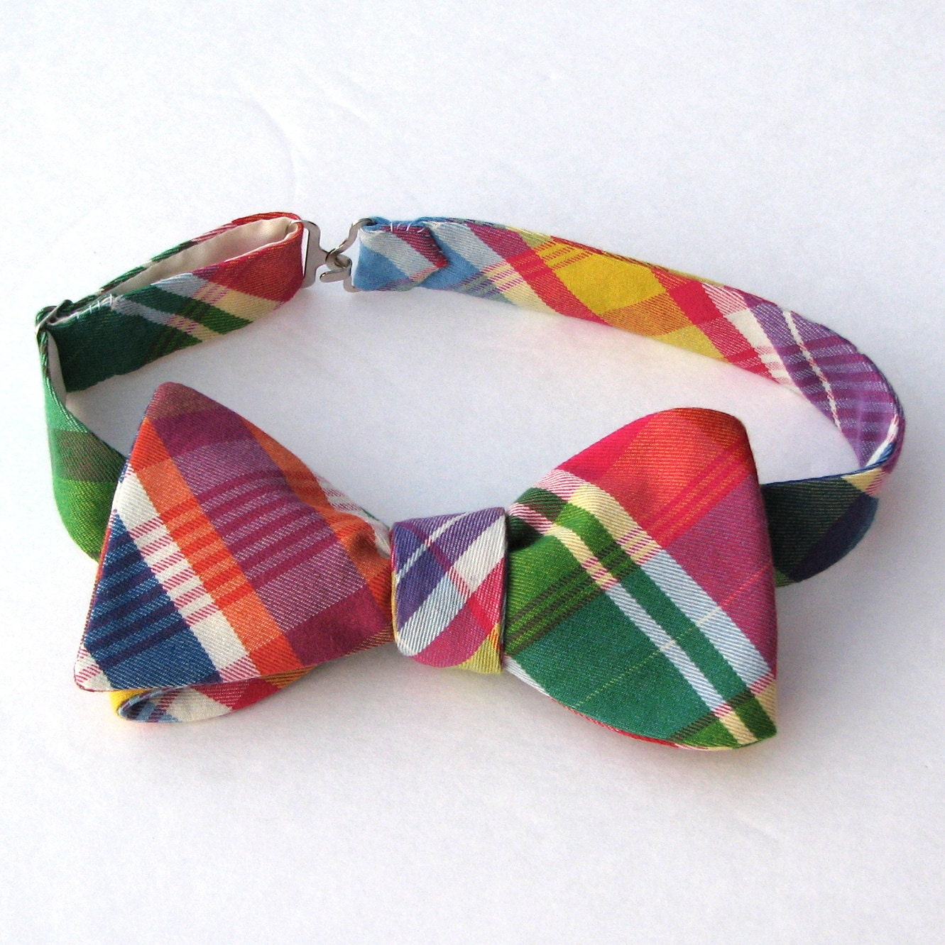 Men's Bow Tie in Fiesta Madras Plaid