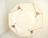 2  James Kent Art Deco Luncheon Plates, English Porcelain, Vintage Plates