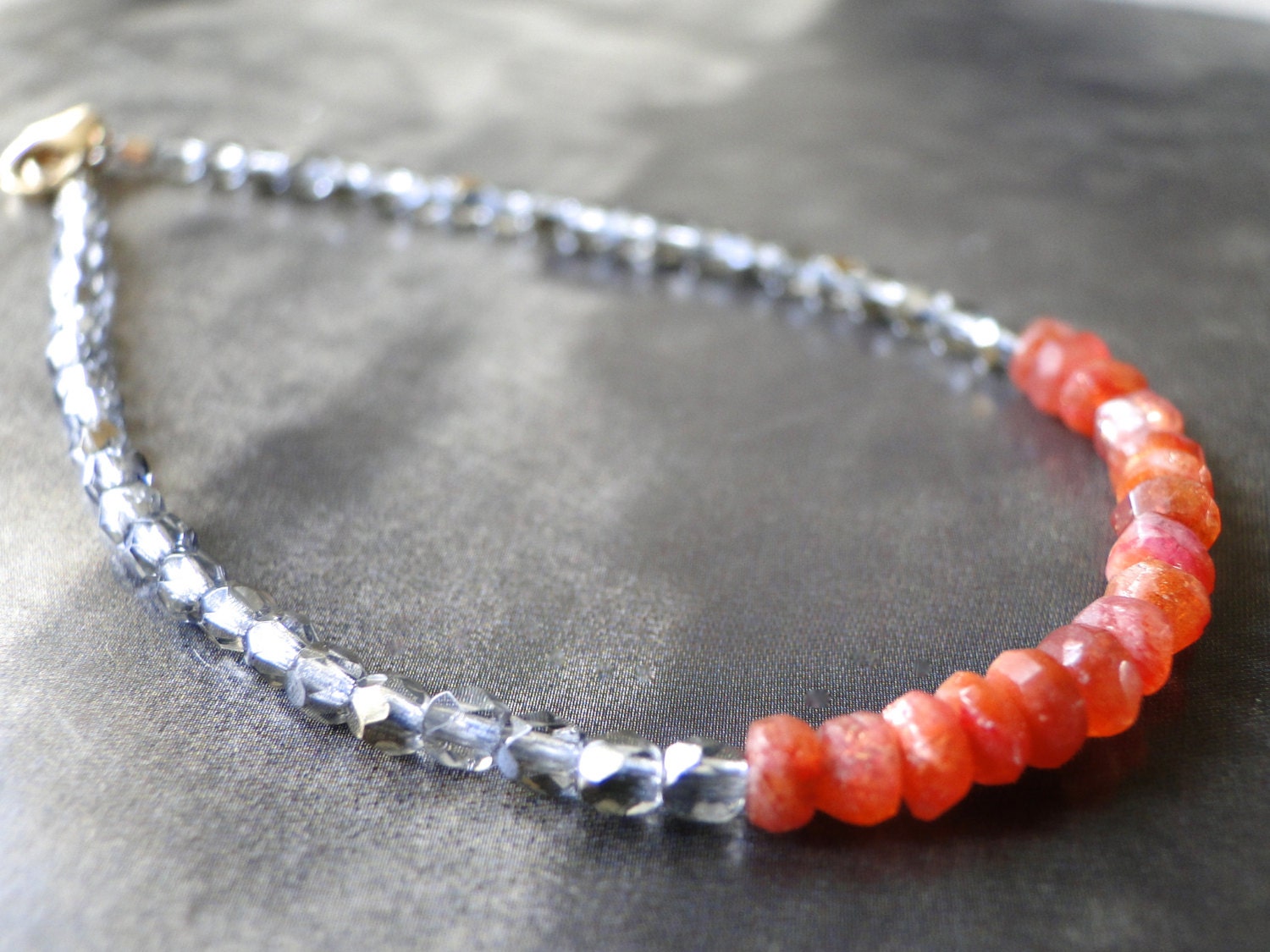 Friendship Bracelet, Jewelry, Crystal and Sunstone Gemstone Bracelet, Accessories, Gift for Her
