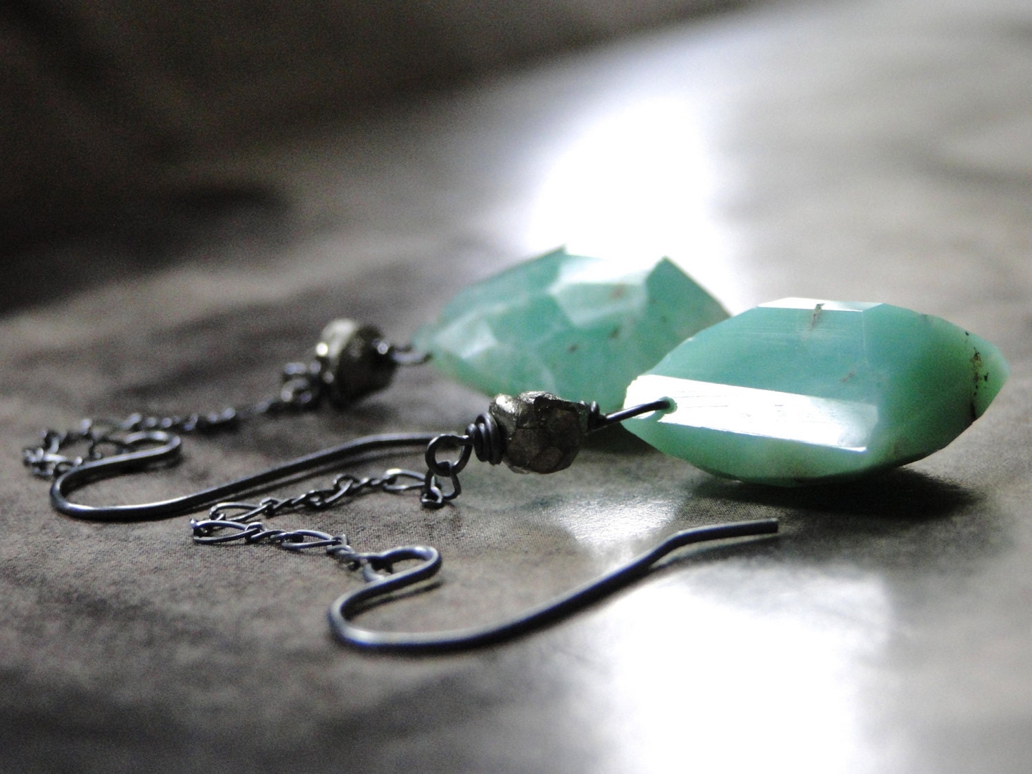 Dangle Gemstone Earrings, Luxe, Runway Fashion Accessories