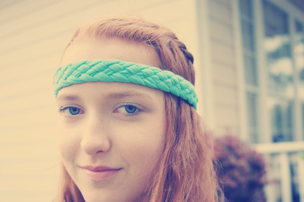 Versatile Braided Hippie Headband with Beaded Ends - 13 Colors