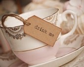Drink Me Teacup Tags - parcel brown and twine