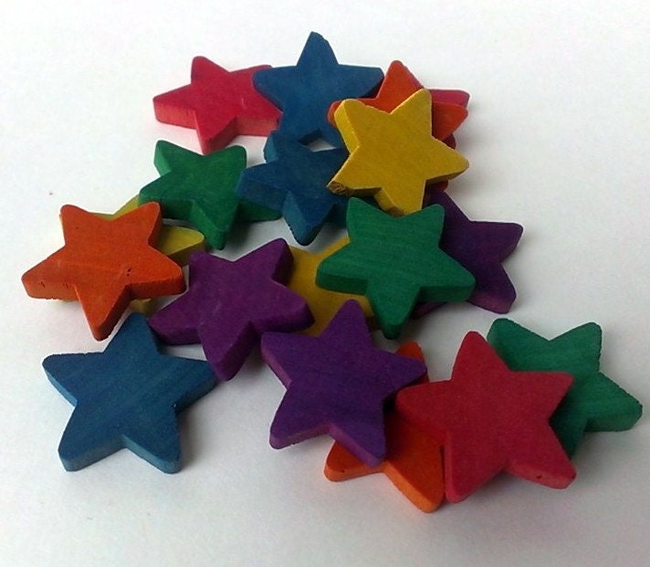 Wooden Rainbow Montessori and Waldorf Counting Stars learning enrichment toy
