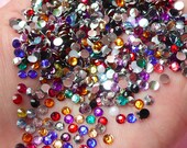 3mm Resin Round Faceted Rhinestones Mix (200 pcs) Decoden Kawaii Cell Phone Deco Scrapbooking Nail Art Nail Decoration RHM021