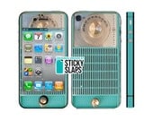 Iphone 5 4 4s sticker - skin cover - Vintage Radio