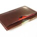 Womans Purse Wallet Leather Mahogany