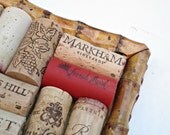 Bamboo wine cork message board repurposed from a candle tray by Lolailo