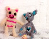 Little Piggy.  mini Needle Felted pig animal, miniature Doll House Toy,  cute home decor. Crudeart Crude Art
