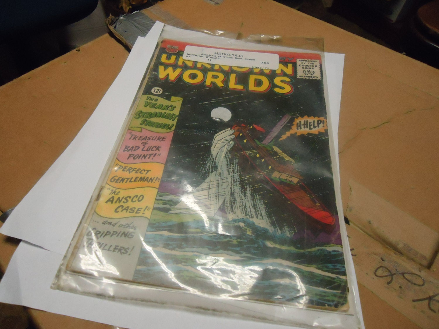 Vintage Unknown Worlds comic book 12 cents ACG, 1960's Thrills of Mystery  no 47 April-May, collectable