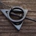 Deathly hallows necklace   MENS design all dark l -  My Original Design - Harry Potter inspired