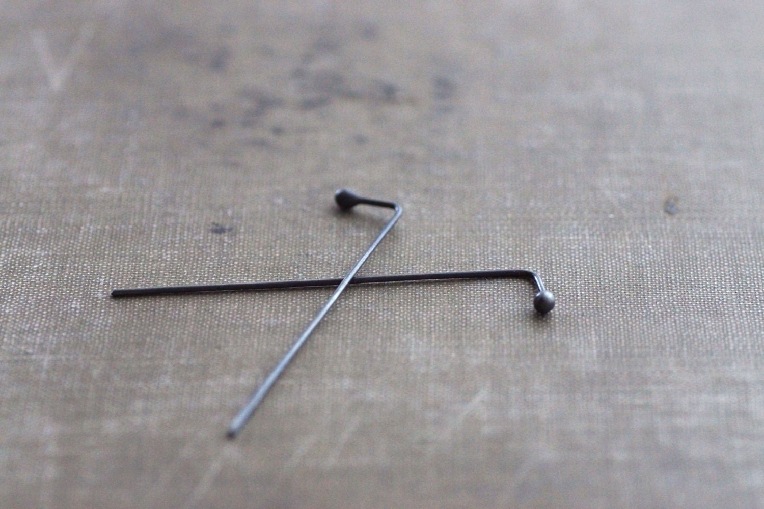 Long Oxidized Stud / Post Sterling Silver Earrings with Stem
