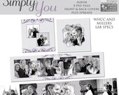 SALE Simply You 3x3 Mini-Accordion Album- custom photo templates for photographers on WHCC, Miller's Lab and ProDigitalPhotos Specs