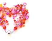 candy pink orange beaded feminine bracelet / hot pink haloween tangerine cathedral carnelian rhinestone beads wire wrapped layering gift - UniqueNecks