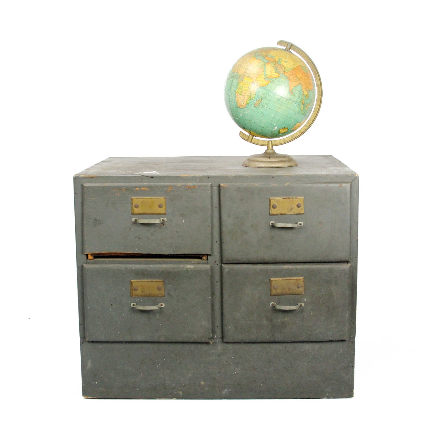 vintage industrial large gray drawer unit - lacklusterco