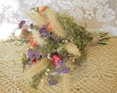 SUMMER HARVEST Bridesmaid Dried Flower Bouquet - Perfect for your Rustic Wedding