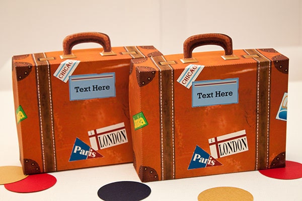 Vintage Suitcase Favor Box - DIY Printable PDF Il_570xn