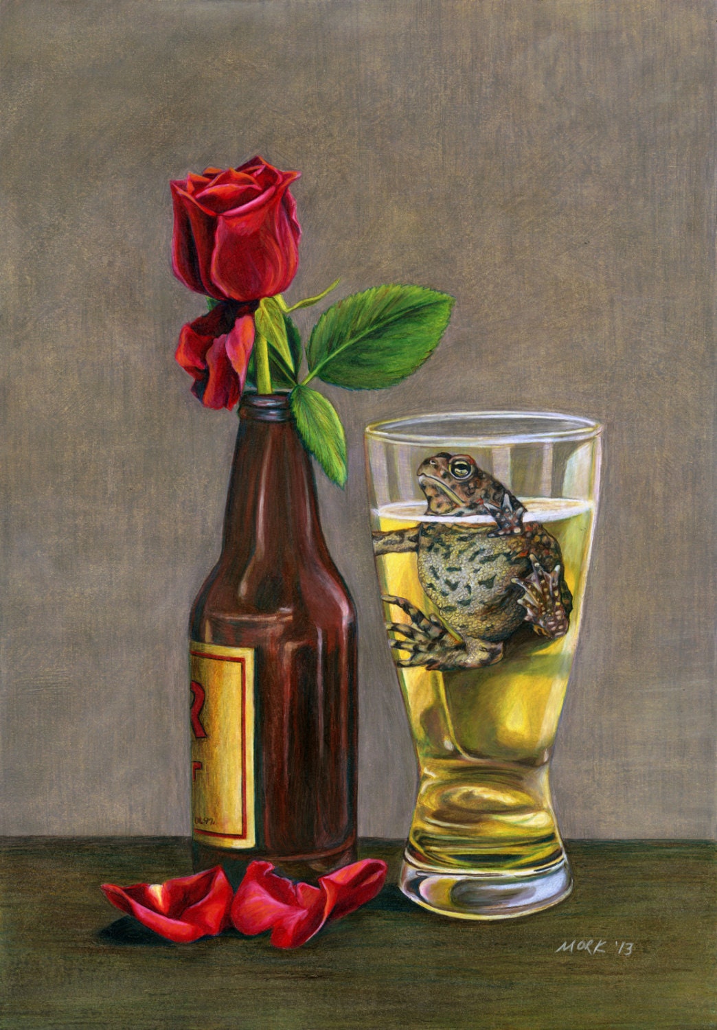 A Love Story - Toad Fine Art Giclee 5x7 matted to 8x10