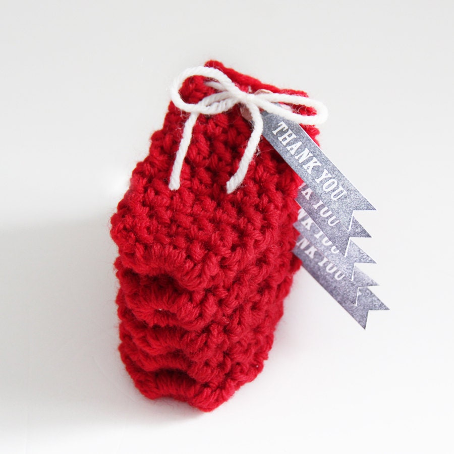 Favor Pouches in Cardinal (Set of 5)