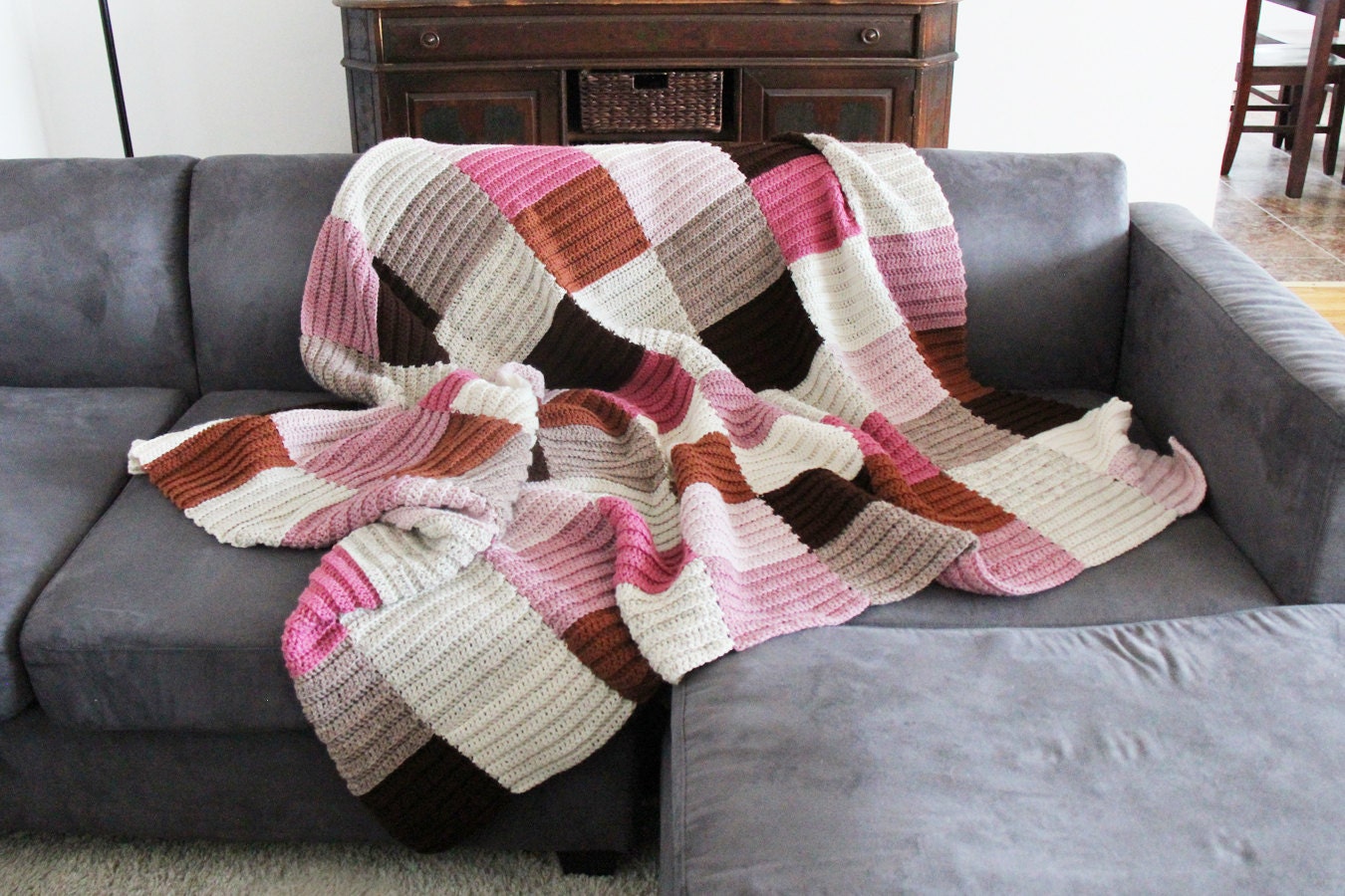 Color Block Blanket in Neapolitan