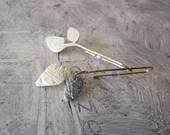EARRINGS sterling silver contemporary jewelry nature - Flora Collection