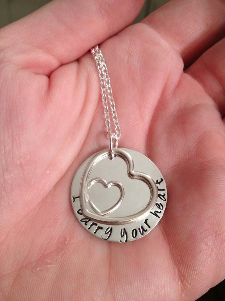I Carry Your Heart...custom sterling silver necklace