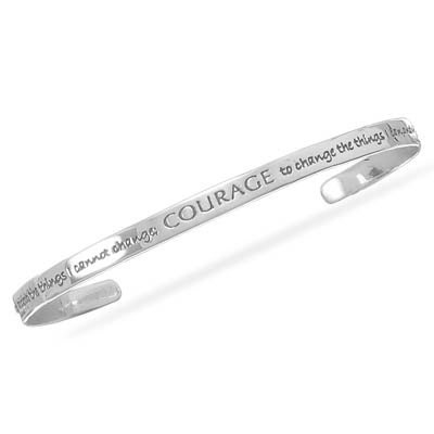Sterling Serenity Prayer Cuff
