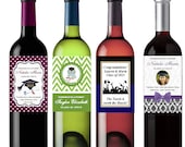 personalized GRADUATION PARTY wine bottle labels favors