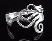 Silver Fork Bracelet in Fancy Design - Antique Silverware Bracelet