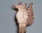 handmade mr fox brooch