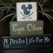 Mickey Mouse Pirate PERSONALIZED Pirate Themed Primitive Wood Sign Blocks Distressed Stacking Blocks Children Room Decor