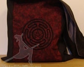 Dark RED Goddess Hekate  Magical Monk Bag