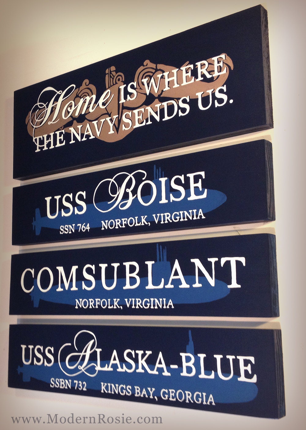 Submarine Command Signs - Painted Wooden Sign