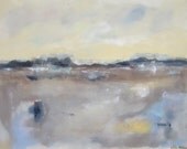 Abstract Landscape Coastal Original Painting - Butter Sky 28 x 22