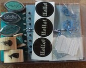 Complete Snail Mail Letter Writing Kit with Blue Underseas Theme for Starter Pen Pal or Mail Artist