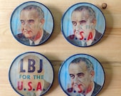 1 Vintage Holographic LBJ Campaign Pin