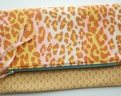 Fold Over Clutch - leopard