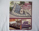 Afghan Crochet patterns, Afghan Favorites: Grannies & Ripples Book, Vintage Crochet Blanket Throw, knit